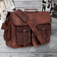 Leather Bag Laptop Messenger