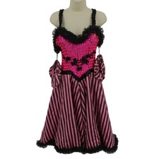 Women Small Pink Black Sequin