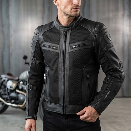 Men motorcycle leather - men's,
