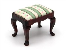 Dolls House Dressing Table Floral Stool Furniture Miniature 1:12th Scale JASPERS