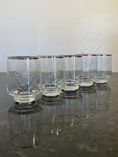 Vintage glass tumblers set - vintage,