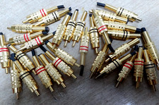 Gold plated rca phono plugs - 30,
