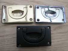 CHEST CABINET CUPBOARD DRAWER DOOR RECESSED MILITARY CAMPAIGN FLUSH PULL HANDLES