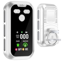 Smoke & Carbon Monoxide Detector PlugIn Smoke CO Gas Temp Humidity Sensor