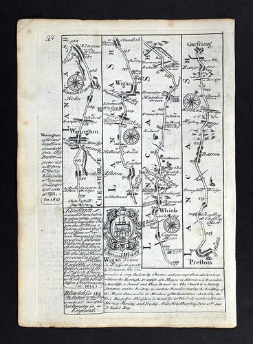 1720 ogilby bowen map - ogilby,