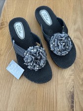 Ella Women's Black Flip Flops Size EUR 36 New With Tags