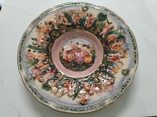 Capodimonte italian plate - capodimonte,,