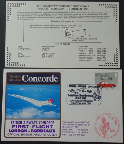 Concorde first flight cover - concorde,