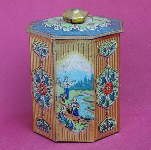Tin tea box pioneer - tea, pioneer//