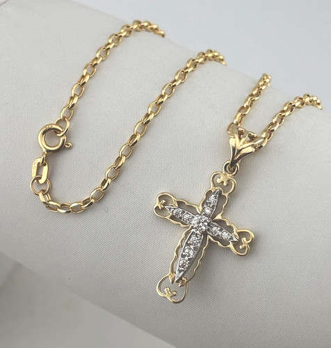 Ladies 9ct yellow gold - yellow, cz