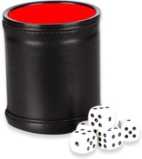 Dice Cup with 5 Dice 16mm