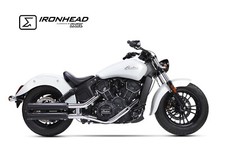 Ironhead Twin Black Exhausts
