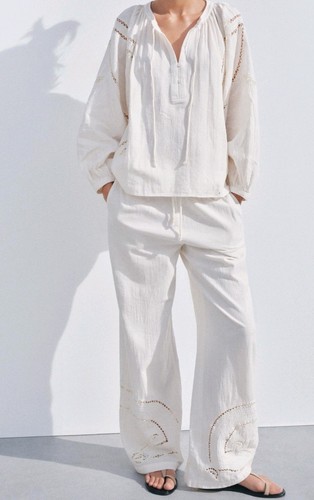 Zara embroidered pyjama - zara,