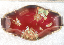 Carlton Ware - Stunning Vintage Rouge Royale Hand Painted Dish Spiders Web