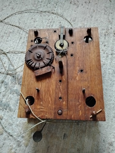 Antique wooden works - works, clock