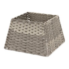 Christmas Village Square Rattan Tree Skirt Wicker Stand Base Home Decoration