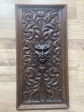 Antique OAK Wall Plaque Gothic