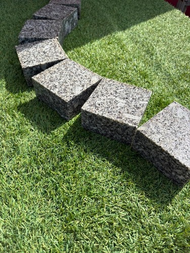 Silver grey granite setts - grey,
