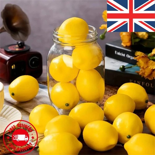 20pcs artificial yellow lemons - yellow,