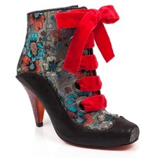 Poetic Licence Perennial Passion Lace Up Ankle Boots Vintage Look RRP £144.00