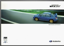 Subaru Impreza WRX STi Specifications 2006-2007 UK Market Foldout Brochure