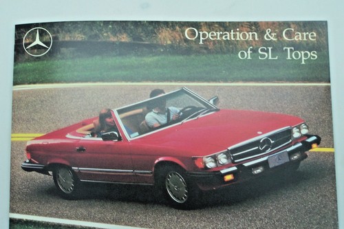 Mercedes 560 owners manual - mercedes, sl