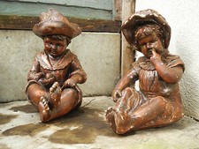 Pair Old French Children