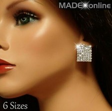 Square Bling Stud Earrings
