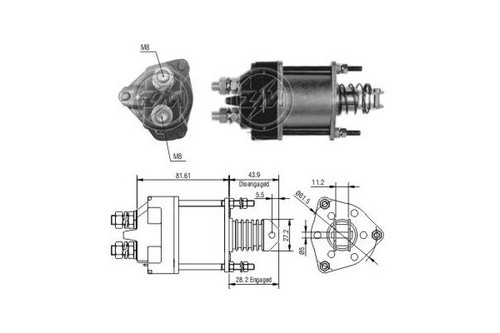 Solenoid switch starter for - switch,,