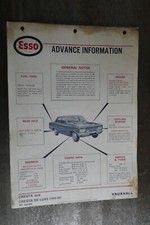 Vauxhall Cresta Advance Information Chart Car Automobilia Garage