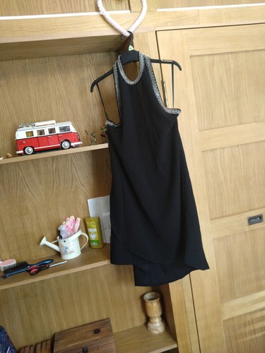 Ame black halter neck dipped - neck,