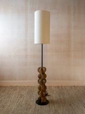 Graham and Green Alberto Natural Floor Lamp with Shade