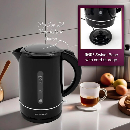 Quest black electric kettle - quest,