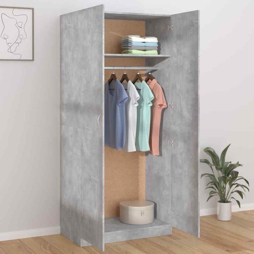 Tall wooden door wardrobe - tall,