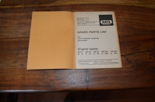 Hatz diesel engines parts list - hatz,