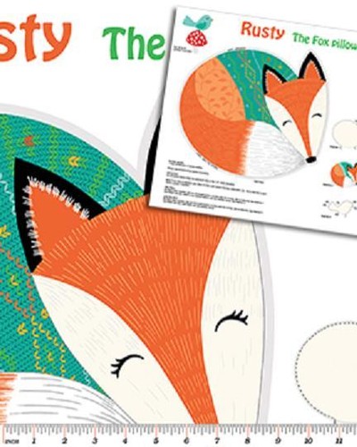Rusty the fox cushion 100 - rusty,