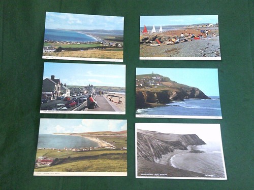 Borth wales beach - x6, promenade