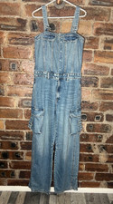 ZARA WOMAN  BLUE DENIM CARGO
