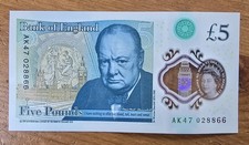 AK47 £5 Note Genuine Banknote GBP Five Pound Note RARE Serial Number AK47 028866