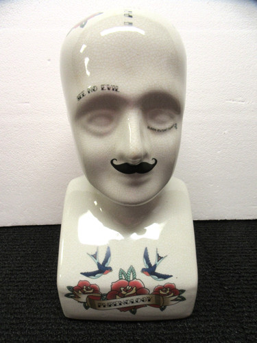 Ceramic phrenology head - phrenology,