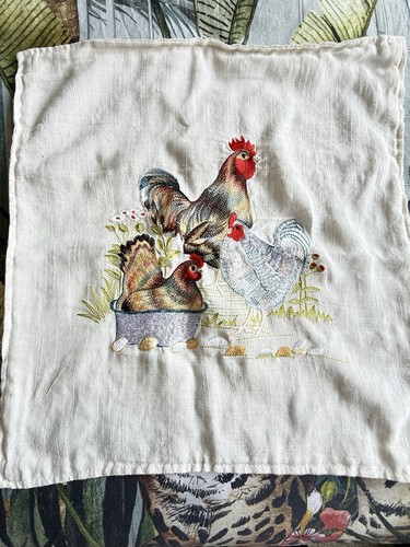 Embroidered hen chicken - embroidered,