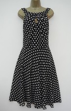 DEBENHAMS BLACK WHITE POLKA