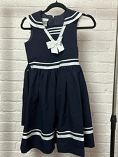 Bonnie Jean Gorgeous navy sailor dress for girls size 12 years