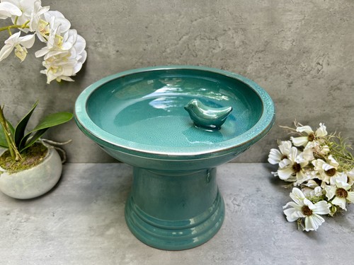 Ceramic bird bath - ceramic,