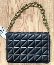 ZARA BLACK QUILTED VEGAN