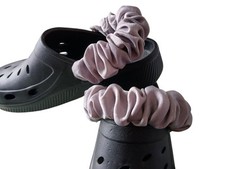 Grey  Satin croc strap