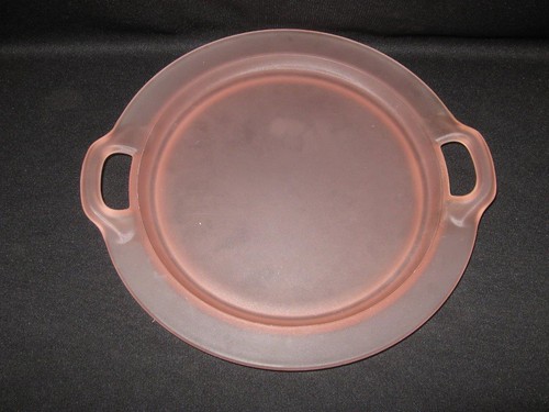 Pink peach frosted glass - pink,
