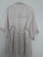 Satin White Victoria Secret BRIDE ROBE Wedding Dressing Gown Size XS/S