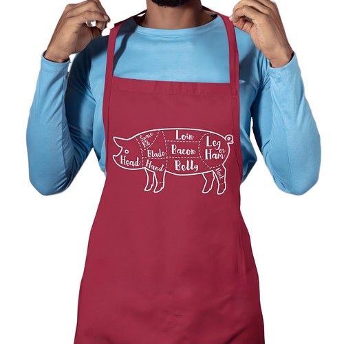 Butchers pig apron cooking - butchers,