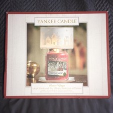 Yankee Candle Large Shade & Tray Set Winter Village ☃️